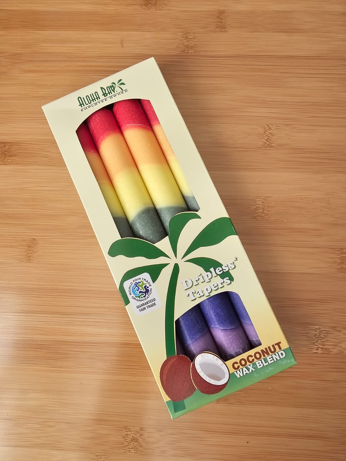 Rainbow Taper Candle 4 Pack