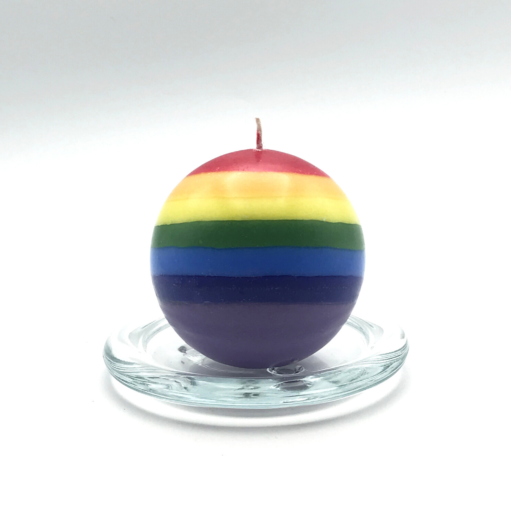 Rainbow round Candle